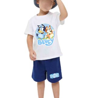 Bluey and friends Kids Short Sleeve T-shirt and Shorts Summer Outfits